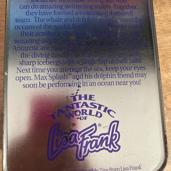 Vintage Lisa Frank RARE Max Splash storage tin - Picture 5 of 12